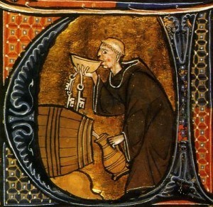 monk tasting the beer